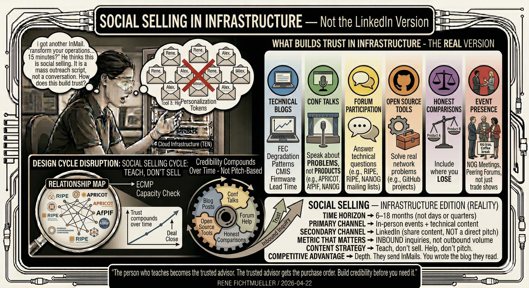 Social Selling in Infrastructure — Not the LinkedIn Version