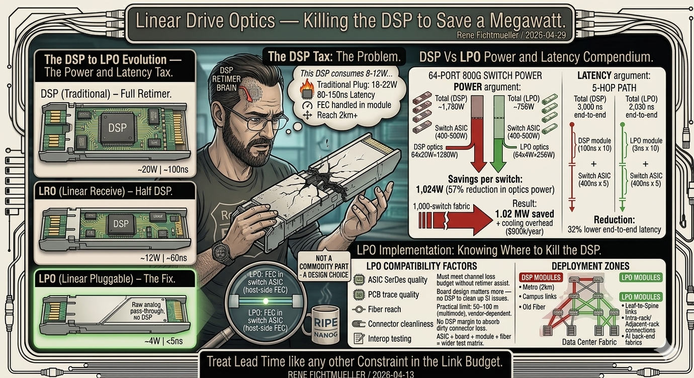 Linear Drive Optics — Killing the DSP to Save a Megawatt